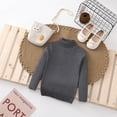 thumbnail image 3 of GYRATEDREAM Kids Boys Girls Cable Knit Slim Fit Sweaters Long Sleeve Crewneck Chunky Pullover Cute Knitwear Fall Jumper Tops for 4-5Y Gray, 3 of 6
