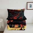 thumbnail image 4 of Vintage Western Queen Comforter Set,West Retro Cowboy Bedding Set Adults Bedroom Decor,Cactus Desert Sunset Quilt Bed Set Rustic Exotic Style Down Comforter 3Pcs, 4 of 6