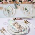 thumbnail image 2 of Easter Egg Rabbit Cloth Napkins, Colorful Grid Checkered Polka Dots Washable and Reusable Dinner Napkins Set of 6, Table Napkin for Kitchen Party Birthday Wedding Hotel Housewarming 20"x20", 2 of 8
