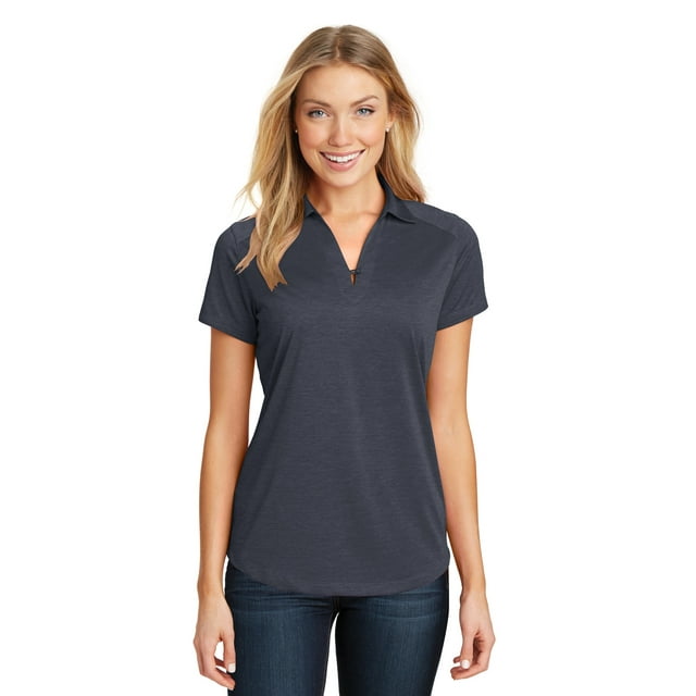 Port Authority ® Ladies Digi Heather Performance Polo. L574 Xs Dark Grey