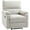Cream White, variant on HOMCOM Recliner Sofa Manual Reclining Chair with Footrest for Living Room