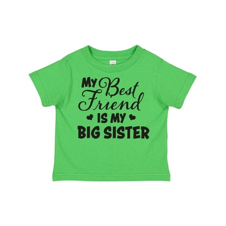 

Inktastic My Best Friend is My Big Sister with Hearts Gift Toddler Boy or Toddler Girl T-Shirt
