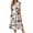 Beige, variant on Women's Floral Midi Dress with Short Sleeves, Crew Neck, Pockets, Elegant A-Line Casual Summer Dress for Daily Wear,Black L