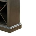 thumbnail image 4 of Benjara Wooden Bar Table with X Shaped Wine Holders and Wide Shelf, Gray, 4 of 5