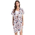 thumbnail image 2 of Beach Vacation Clothes Kimono Cardigan Loose Swimsuit Cover Up for Women Dwarf Heart American Flag S, 2 of 6