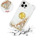 thumbnail image 5 of for iPhone 13 Pro Glitter Case with Ring Holder,Bling Sparkle Floating Liquid Soft TPU Cushion Fashion Girly Women Girls Cute Case Cover for iPhone 13 Pro  Gold, 5 of 14