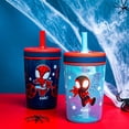 thumbnail image 5 of Zak Designs 15oz Marvel Spider-Man Kelso Travel Straw Tumbler Plastic and Silicone with Leak-Proof Straw Valve for Kids, 2pcs Set, Spidey and His Amazing Friends, 5 of 9