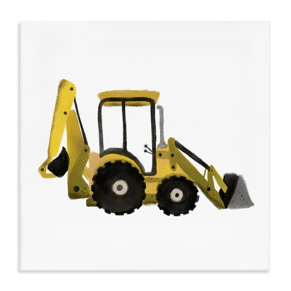 Stupell Industries Contemporary Yellow Bulldozer Construction Vehicle Canvas Art, 24 x 24, by Elizabeth Medley