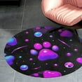 thumbnail image 2 of Colorful Paw Prints Round Area Rugs for Bedroom Living Room, 4FT Soft Comfy Indoor Circle Carpets, Floor Mat, 2 of 6