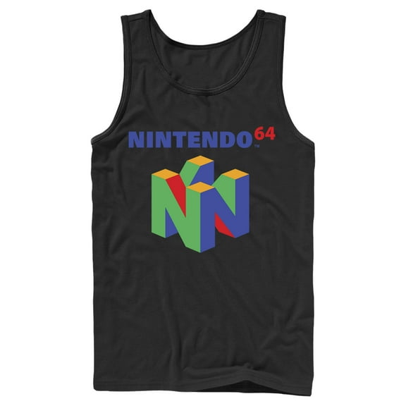 Men's Nintendo Classic N64 Tank Top Black Small