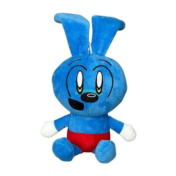 Danno Cal Drawings Riggy Plush Toy, Soft Stuffed Rabbit Monkey Plush Figure for Kids & Game Fans, 40cm (Blue)