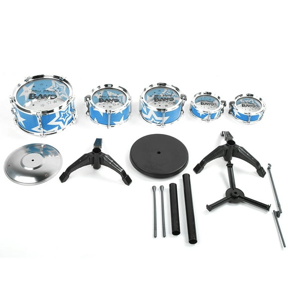 Drum Set Toy Musical Instrument Toy Simulation Drum Set Simulation Jazz Drum Set Musical Instrument Toy For Infant Kid Early Educational Beginner LearningBlue