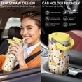 thumbnail image 5 of 30 Oz Tumbler Yellow Flat Giraffe Tumbler with Lid and Straw, Birthday Gift Cup for Friend Women Men Coffee Travel Mug Thanksgiving Day Halloween Christmas Gift Water Bottle, 5 of 7