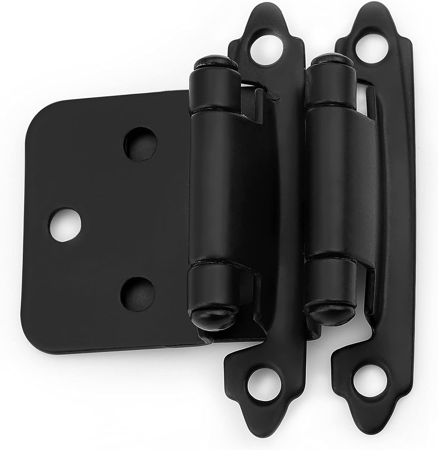 JINGYANG Self Closing Kitchen Hinges Brushed Nickel Overlay