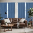 thumbnail image 2 of Ambesonne Modern Window Curtains, Zigzags Blue Chevron Lines, Each 28" W x 63" L, Pale Blue and Dark Blue, 2 of 5