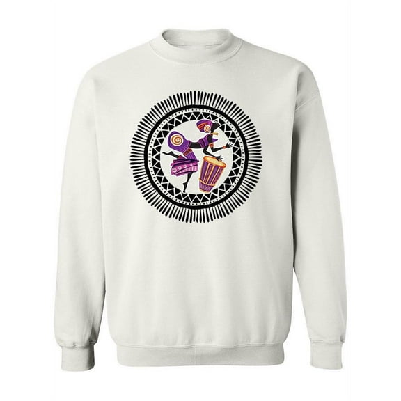 Woman With Ethnic Drums Sweatshirt Women -Image by Shutterstock, Female 4X-Large