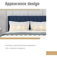 thumbnail image 4 of AGARTT Upholstered Platform Bed Frame Twin Size with Headboard and Footboard/Wooden Slats Support/No Box Spring Needed/Easy Assembly,Dark Blue Linen, 4 of 12
