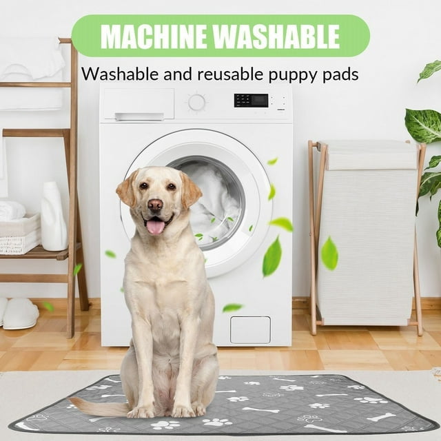 2 Pack Washable Pee Pads for Dogs,Non-Slip Dog Pads with Heavy Absorbency, Reusable Training Pads,18*24inch