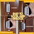 thumbnail image 3 of Harpily Home Door Lock with 8 Screws Childproof Door Reinforcement Lock with 3 Inch Stop Withstand 800 Lbs for Inward Swinging Door Upgrade Night Lock To Your Home One Size Silver, 3 of 5