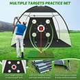 thumbnail image 5 of Golf Net, 10x7FT with Golf Practice Mat, Hitting Aid Nets for Backyard Driving Chipping Training Swing with Target Outdoor or Indoor– Gifts for Men/Dad/Him, 5 of 7