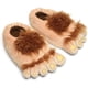 thumbnail image 1 of Pantuflas de aventura de monstruo peludo para mujer, cómodas y cálidas pantuflas de pies de hobbit de invierno para adultos Adepaton WMZL-157, 1 of 9
