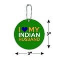 thumbnail image 6 of I Love My Indian Husband Round Luggage ID Tag Card Suitcase Carry-On, 6 of 7