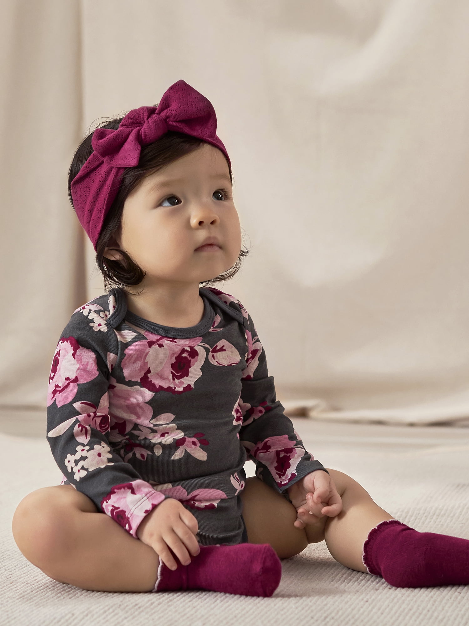 Modern Moments by Gerber Baby Girl Bodysuits, 4-Pack (Newborn-12 Months)