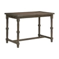 thumbnail image 3 of Contemporary Home Living 2-Drawer Solid Rectangular Bar Table - 54" - Walnut Brown, 3 of 9