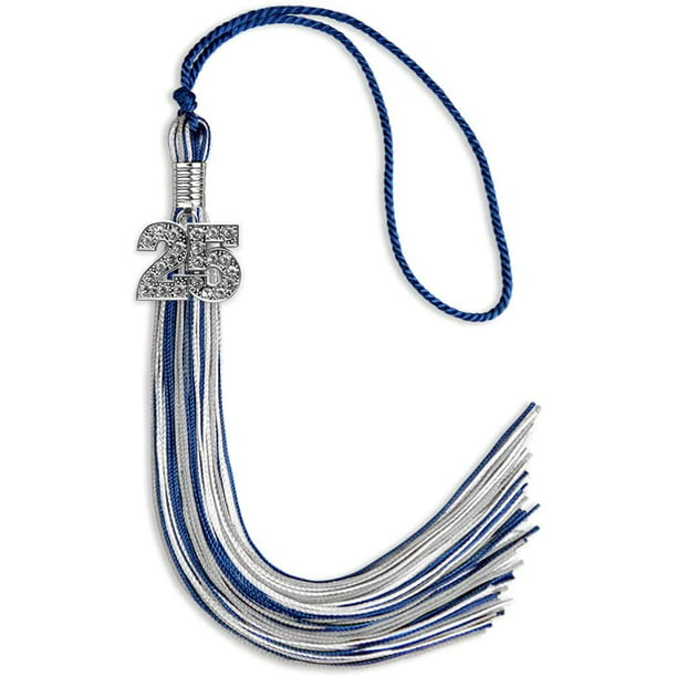Endea Graduation Mixed Triple Color Tassel with Silver Bling Charm