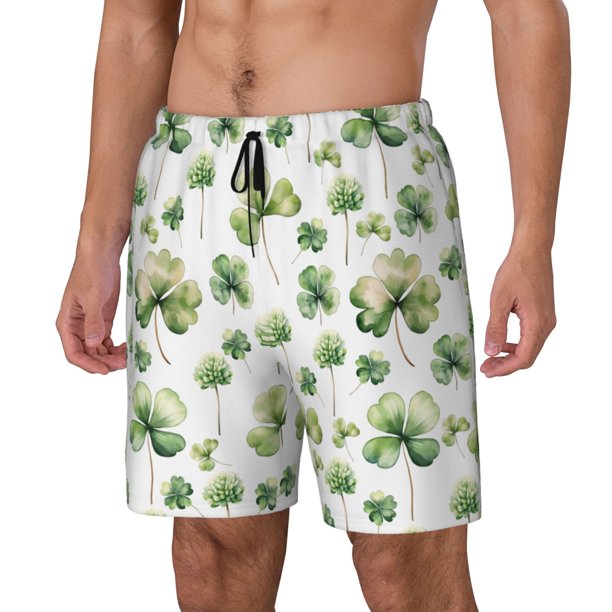 Fotbe St Patrick's Day3 Traje de Baño para Hombre – Shorts de Natación de Secado Rápido con Forro y Bolsillos-3X-Large