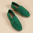 thumbnail image 4 of Miluxas Women's Wide Loafers Shoes Cute Dressy Shoes Ladies Comfort Slip Ons Work Shoes Green 7(39), 4 of 6