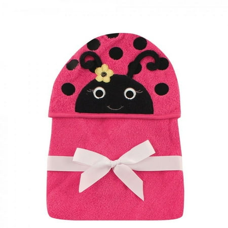 UPC: 0660168570595 | Hudson Baby Infant Girl Cotton Animal Face Hooded Towel Ladybug One Size