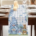 thumbnail image 3 of Table Runners 72 Inches Long Dress Scarves, Easter Farmhouse Kitchen Table Runner, Coffee Tablerunners, Spring Blue Gnomes Rabbit Eggs Floral Buffalo Plaid 16x72 Inch, 3 of 9