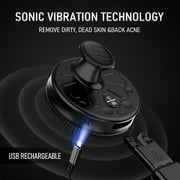 Prociv Upgraded Electric Body Scrubber, Sonic Scrubber Pro - Water Resistant, 4 Settings, 2 Speeds & 2 Modes, Massage Brush with Charcoal Infused Silicone Bristles for Deep Clean