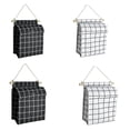thumbnail image 3 of CNKOO Storage Bag Waterproof Bathroom Holders Package Multi-function Pockets Hang Paper Clothes Holder Underwear Sorting Black Grid Medium-sized, 3 of 7