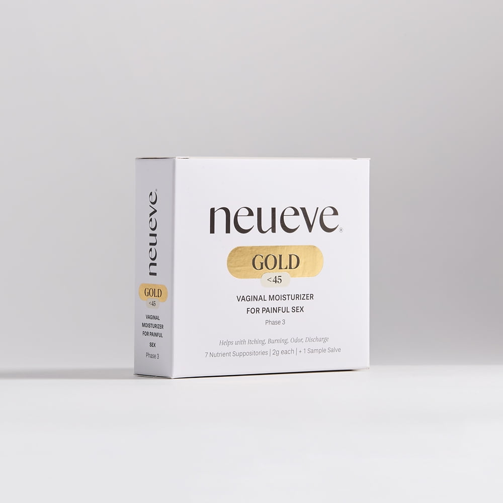 NeuEve Vaginal Suppositories for Women Ages 40-45 - Gold Formula for Dryness & Odor Support, 4 Count