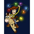 thumbnail image 2 of Boy's Toy Story Christmas Woody Light Lasso Graphic Tee Navy Blue X Large, 2 of 4