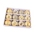 thumbnail image 4 of 12 bolas navideñas irrompibles para árbol de Navidad. Oro, 4 of 9
