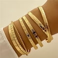 thumbnail image 2 of 7 Pcs/Set Punk Gold Color Bracelets for Women Streetwear Goth Heart Prints Metal Design Open Bangle Fashion Jewelry Gifts 2025, 2 of 4
