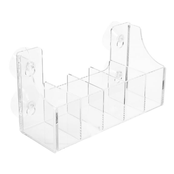 DEMACRIO Sucker Beverage Can Rack Acrylic Rectangular Design with Suction Cup Mounting for Refrigerator 1Set