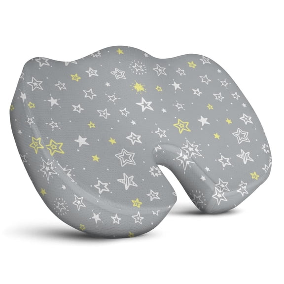 Premium Cartoon Pattern Memory Foam Seat Cushion Ergonomic Chair Pad for Office Chair, Car, Airplane & Bleachers Sciatica, Tailbone Hip & Back Pain Relief - Chair Cushion for Long Office Workers.