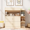 thumbnail image 4 of Linor Baby Changing Table Dresser with 2 Drawers, 4 Open Shelves, Anti-tip, and Storage Shelves, Sturdy, Easy-clean, Oak, 4 of 8