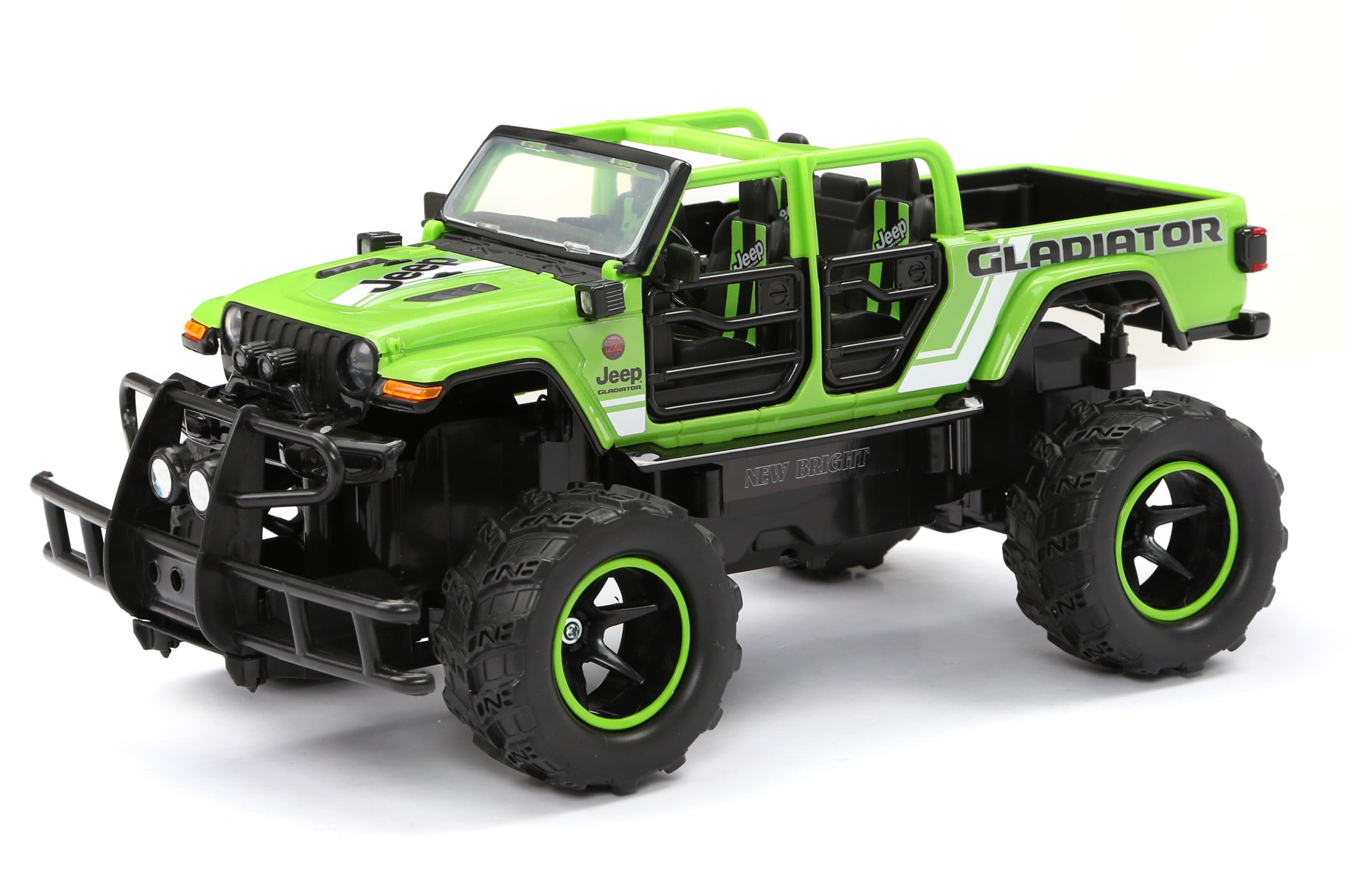 New Bright 1:14 Scale Remote Control Truck 2.4GHz USB Jeep Gladiator - Green - Walmart.com
