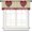 Valentinesfge8299, variant on Sheer Valance Curtains for Kitchen Living Room Decor, Mother''s Day Pink Flowers and Light Yellow Stripes Semi Sheer Curtain Voile Valance Rod Pocket Window Treatment Short Curtain Panel 54"x18"