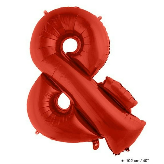 Balloon-Foil-Number &-40"-Red