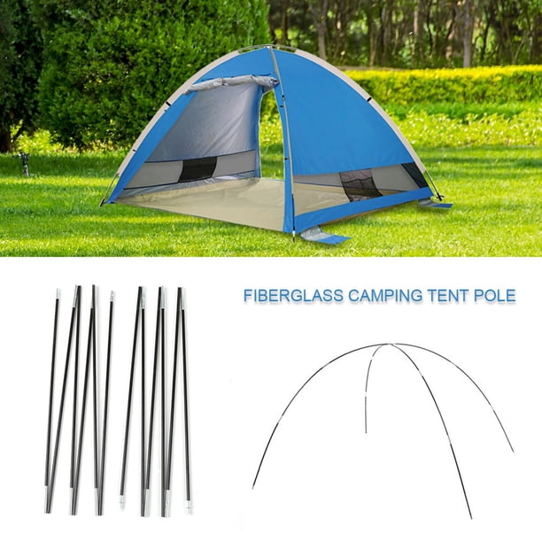2 Pcs Barres de Poteau de Tente de Camping en Fibre de Verre Kit de Cadres de Support Extérieur