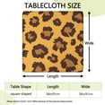 thumbnail image 2 of Yellow and Black Of Leopard Print Square Fitted Tablecloth with Elastic Edge,Square Table Cover,Washable Elastic Table Cover for Home Kitchen Party Decor 36"x36", 2 of 6