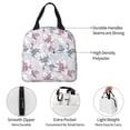 thumbnail image 3 of Rateoe Lilies Flowers Pattern Insulated Lunch Bag with Thick Aluminum Foil Lunch Tote Bag with Front Pocket for Men and Women, Ideal for Work, School, Picnics, and Travel, 3 of 5