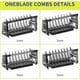 thumbnail image 3 of Peine guía Oneblade Comb para Philips OneBlade y OneBlade Pro, QP2530, QP2630, QP6620, QP6520, recortadoras de vello facial, cuchillas para barba, 4 piezas/juego, kit mixto (1/2/3/5 mm) esquí esquí Gafas de esquí, 3 of 5