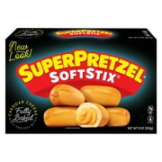 SuperPretzel Sofistix Cheddar Cheese Filled Soft Pretzel Sticks, 9 oz (Frozen)